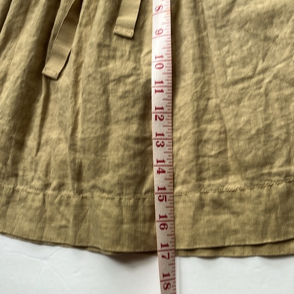 J Crew Linen Drawstring Mini Skirt Size 4 Pockets - Picture 9 of 11